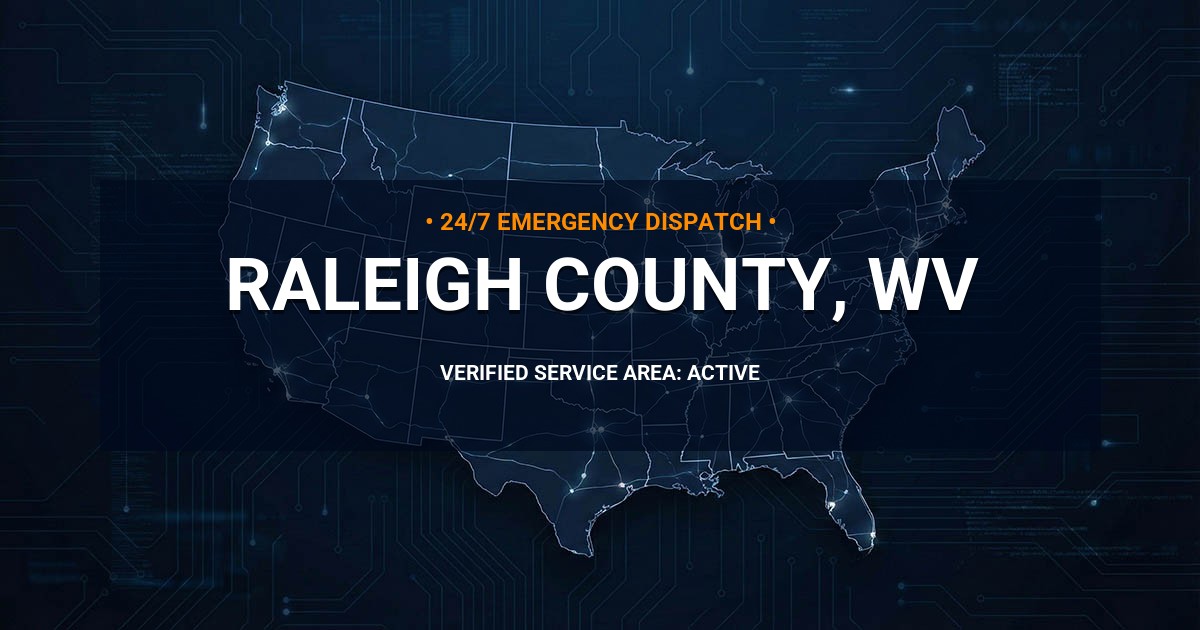 Emergency Plumbing Dispatch Map for Raleigh County Plumbing Logistics