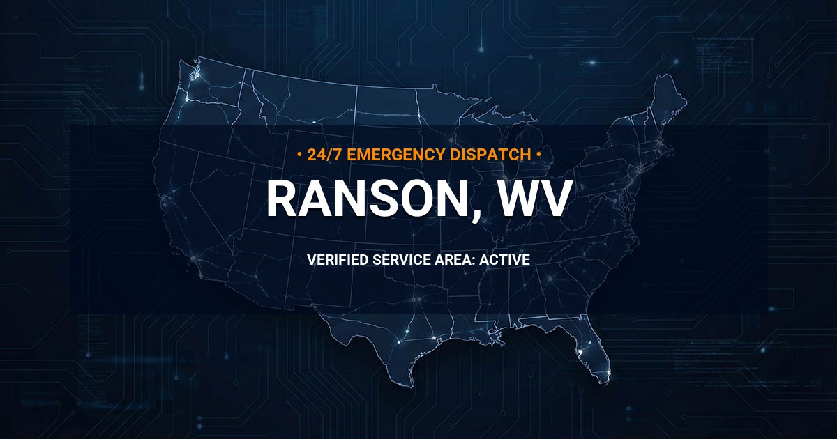 Emergency Plumbing Dispatch Map for Plumbing Services: Ranson, WV