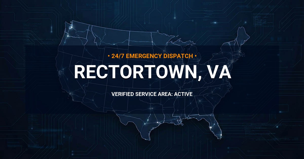 Emergency Plumbing Dispatch Map for Plumbing Services: Rectortown, VA
