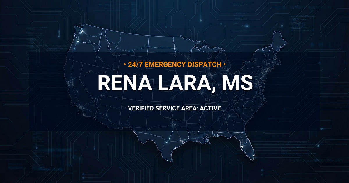Emergency Plumbing Dispatch Map for Plumbing Services: Rena Lara, MS