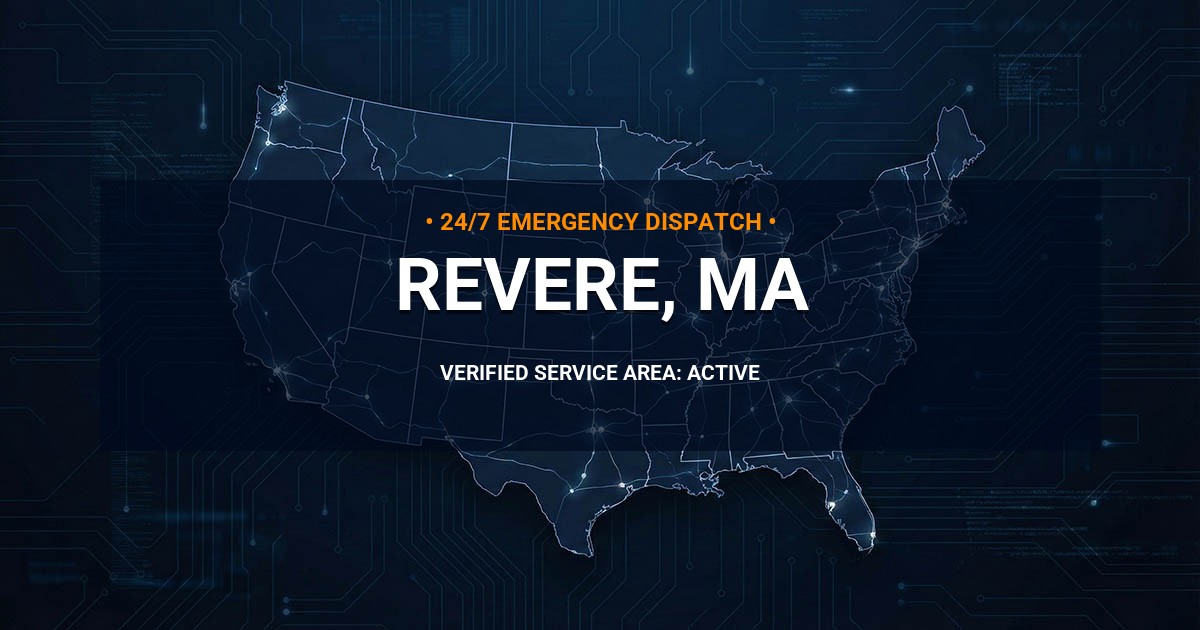Emergency Plumbing Dispatch Map for Plumbing Services: Revere, MA