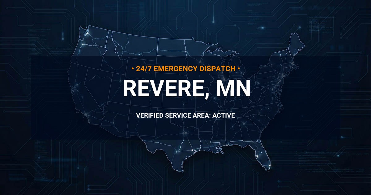 Emergency Plumbing Dispatch Map for Plumbing Services: Revere, MN