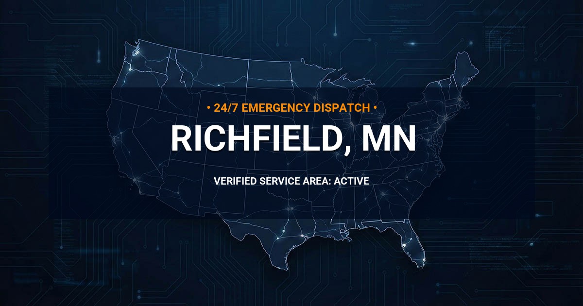 Emergency Plumbing Dispatch Map for Plumbing Services: Richfield, MN