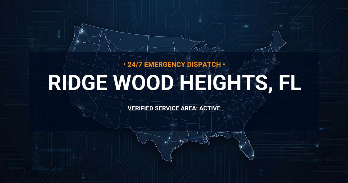 Emergency Plumbing Dispatch Map for Plumbing Services: Ridge Wood Heights, FL