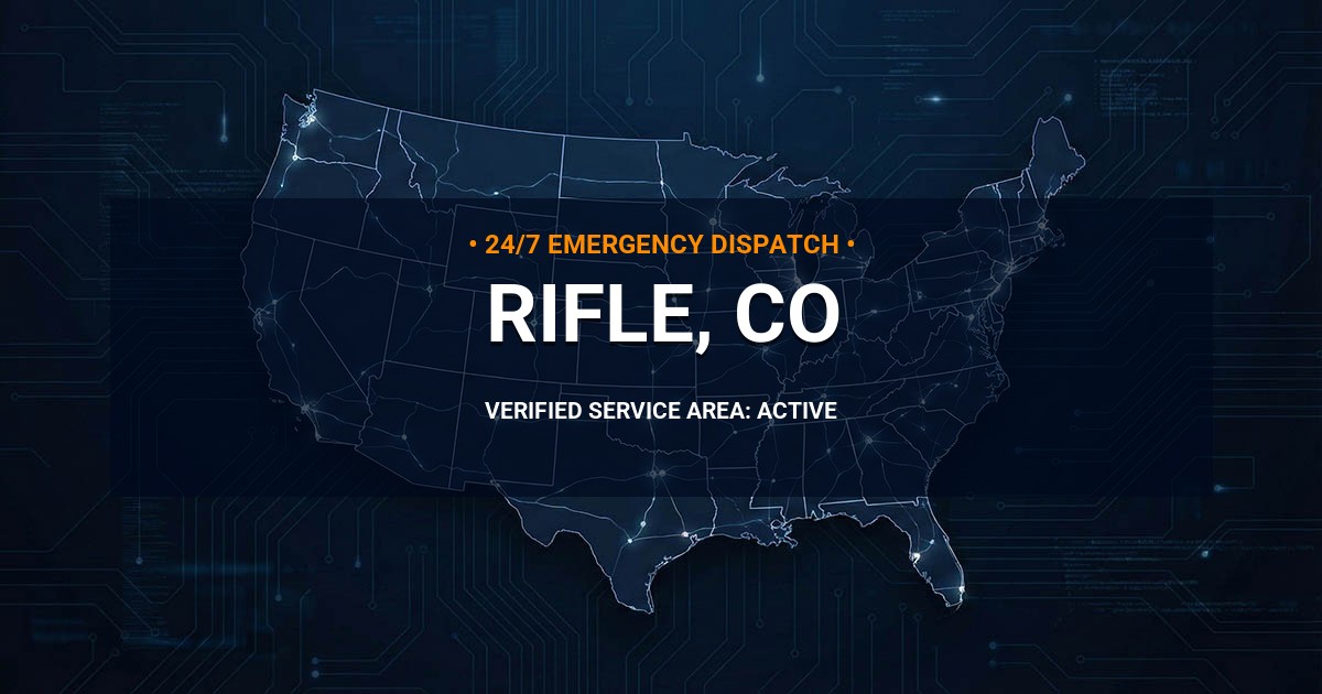 Emergency Plumbing Dispatch Map for Plumbing Services: Rifle, CO