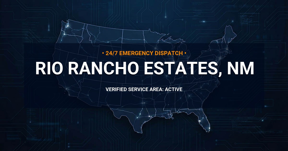 Emergency Plumbing Dispatch Map for Plumbing Services: Rio Rancho Estates, NM