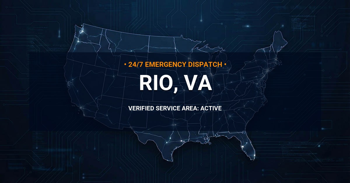 Emergency Plumbing Dispatch Map for Plumbing Services: Rio, VA
