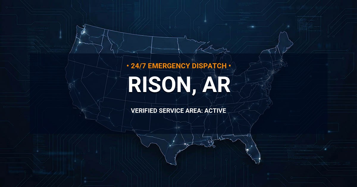 Emergency Plumbing Dispatch Map for Plumbing Services: Rison, AR