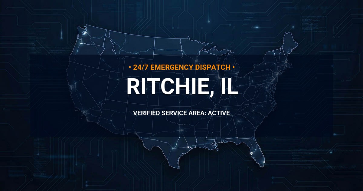Emergency Plumbing Dispatch Map for Plumbing Services: Ritchie, IL