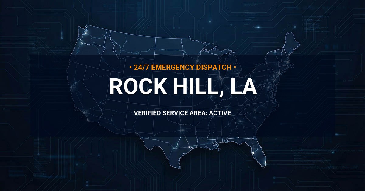 Emergency Plumbing Dispatch Map for Plumbing Services: Rock Hill, LA