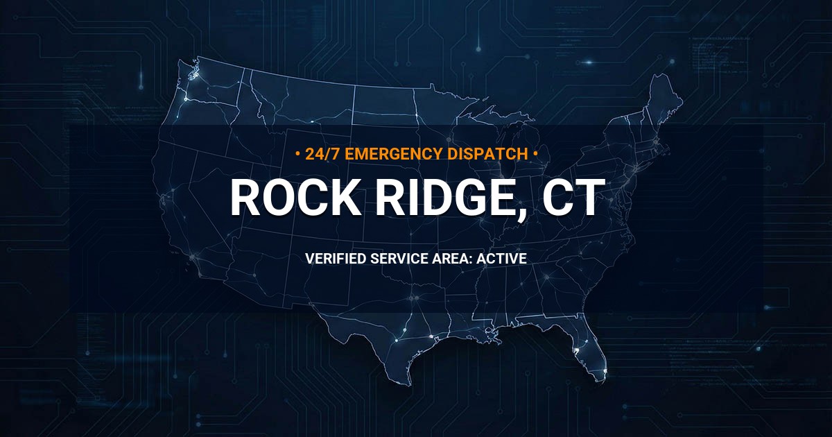 Emergency Plumbing Dispatch Map for Plumbing Services: Rock Ridge, CT