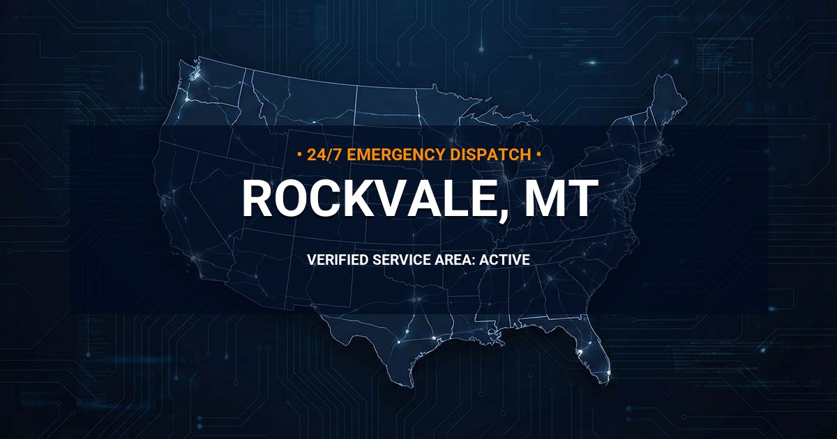 Emergency Plumbing Dispatch Map for Plumbing Services: Rockvale, MT