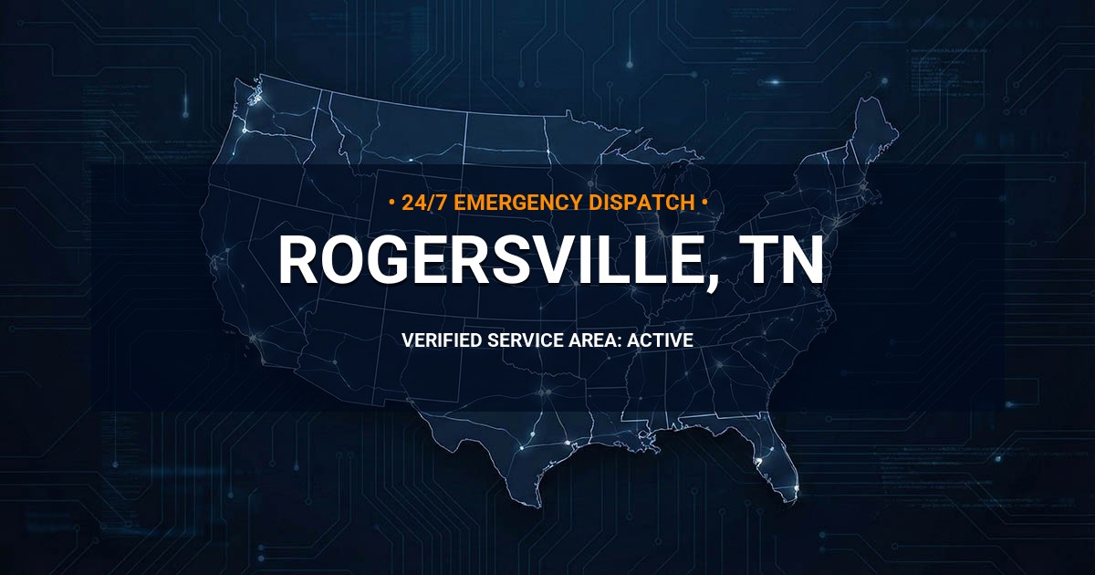 Emergency Plumbing Dispatch Map for Plumbing Services: Rogersville, TN