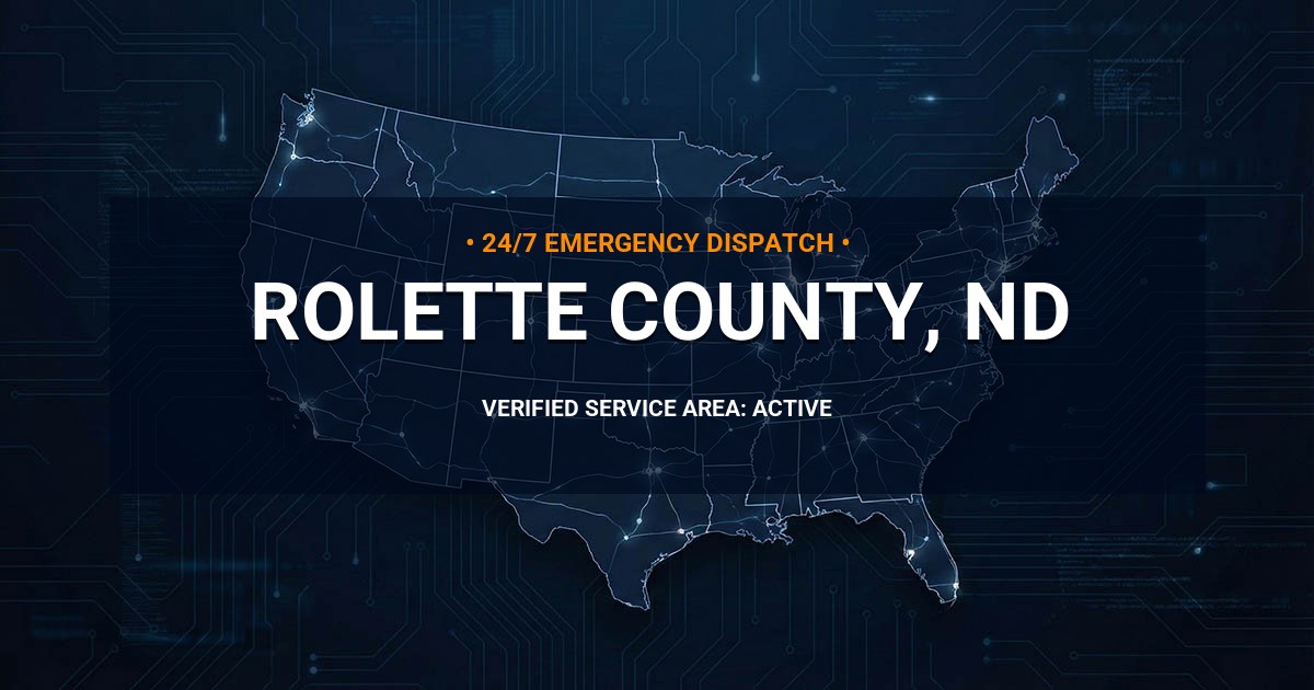 Emergency Plumbing Dispatch Map for Rolette County Plumbing Logistics