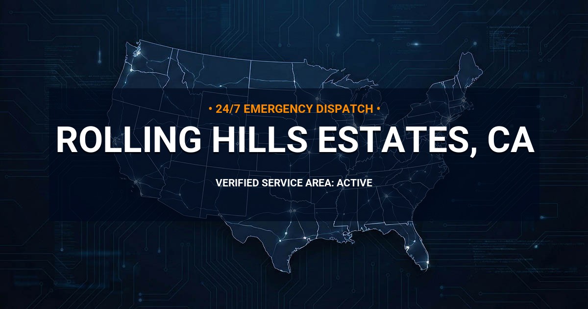 Emergency Plumbing Dispatch Map for Plumbing Services: Rolling Hills Estates, CA