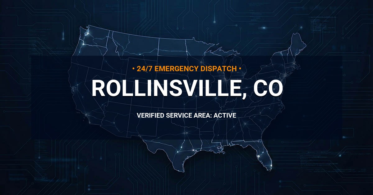 Emergency Plumbing Dispatch Map for Plumbing Services: Rollinsville, CO