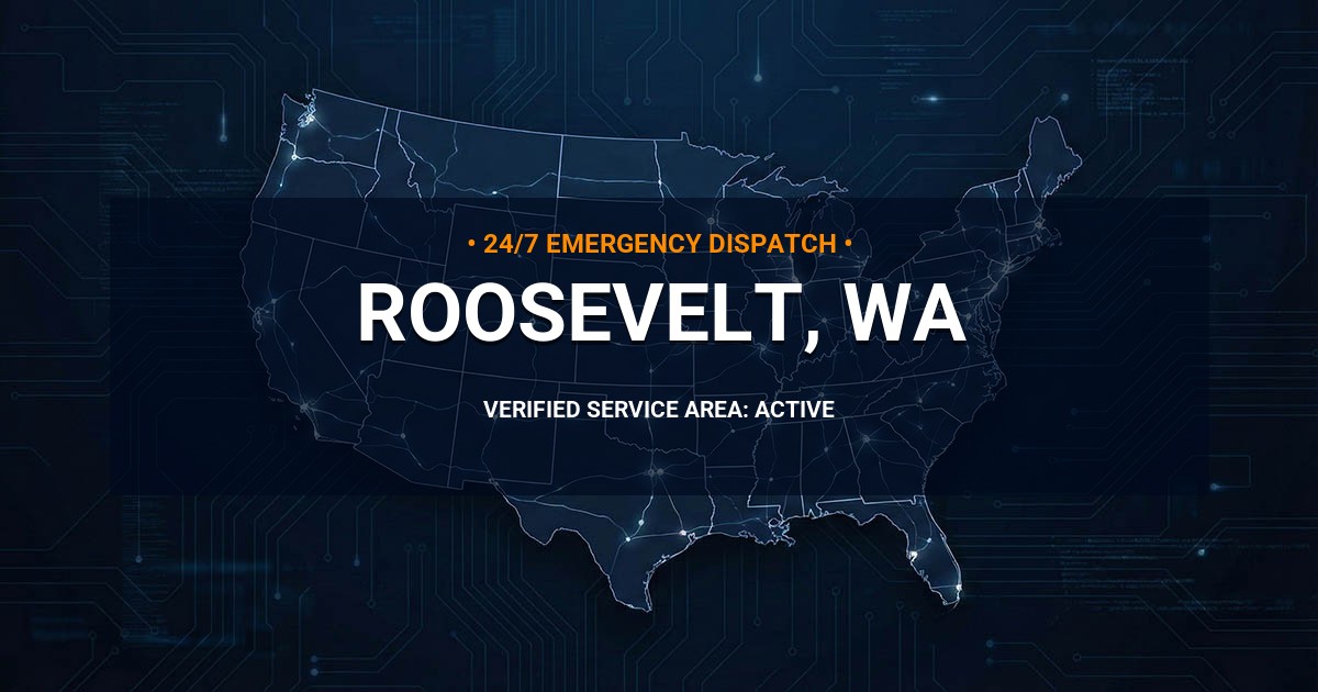 Emergency Plumbing Dispatch Map for Plumbing Services: Roosevelt, WA