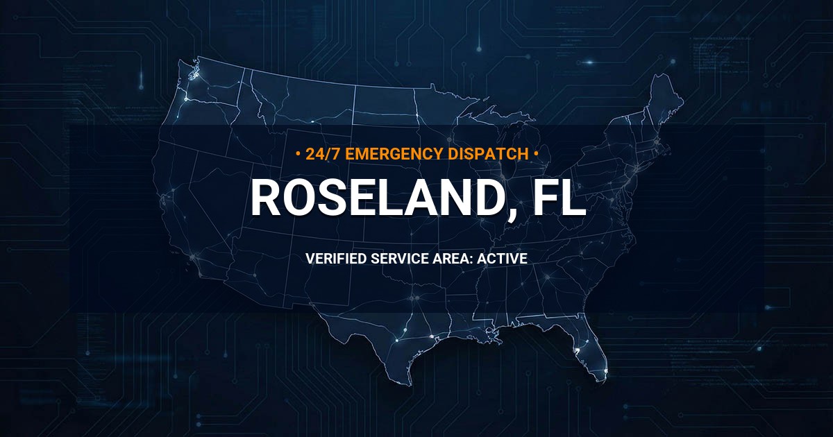 Emergency Plumbing Dispatch Map for Plumbing Services: Roseland, FL