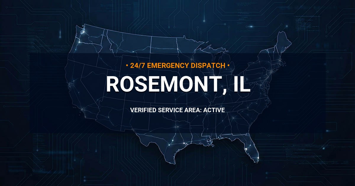 Emergency Plumbing Dispatch Map for Plumbing Services: Rosemont, IL