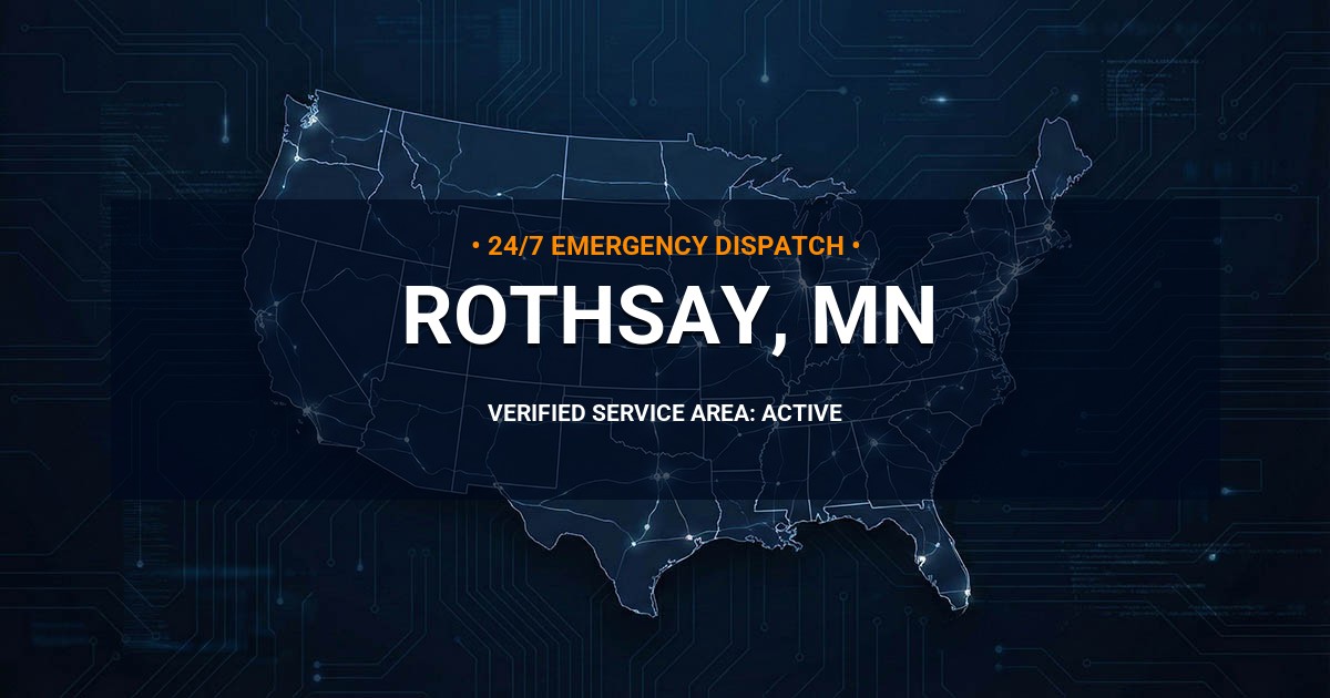 Emergency Plumbing Dispatch Map for Plumbing Services: Rothsay, MN
