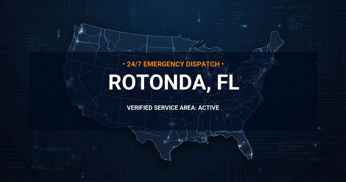 Emergency Plumbing Dispatch Map for Plumbing Services: Rotonda, FL