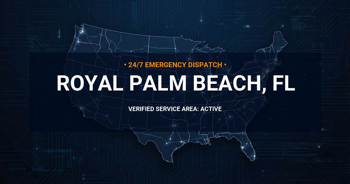 Emergency Plumbing Dispatch Map for Plumbing Services: Royal Palm Beach, FL