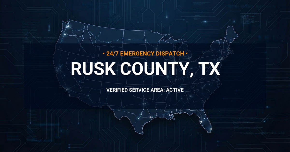 Emergency Plumbing Dispatch Map for Rusk County Plumbing Logistics