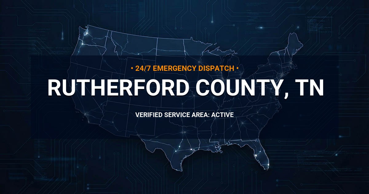 Emergency Plumbing Dispatch Map for Rutherford County Plumbing Logistics