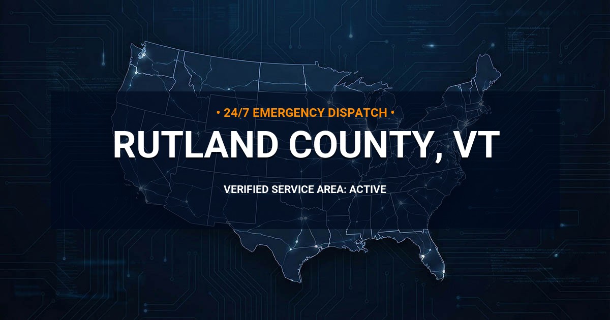 Emergency Plumbing Dispatch Map for Rutland County Plumbing Logistics