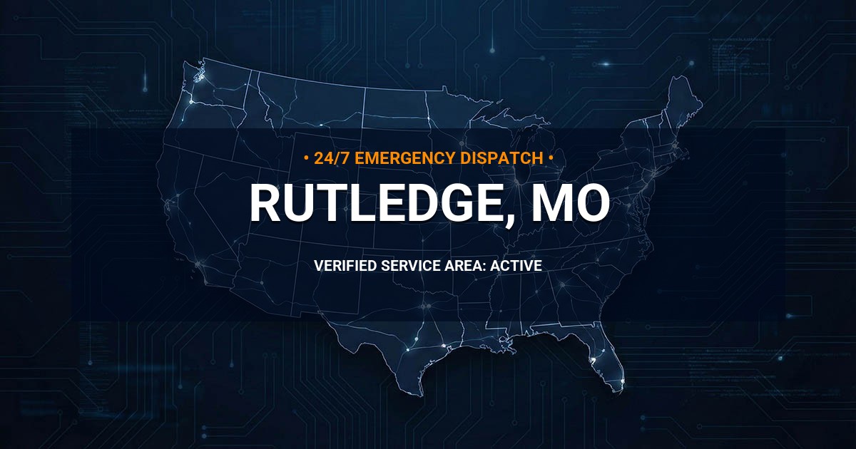 Emergency Plumbing Dispatch Map for Plumbing Services: Rutledge, MO
