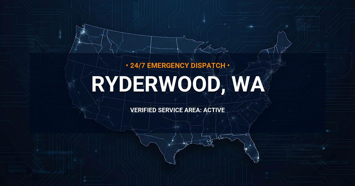 Emergency Plumbing Dispatch Map for Plumbing Services: Ryderwood, WA