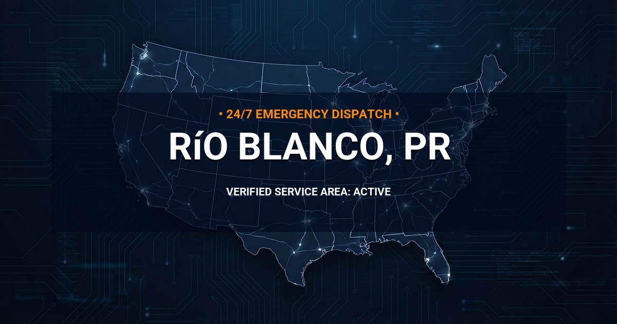 Emergency Plumbing Dispatch Map for Plumbing Services: Río Blanco, PR