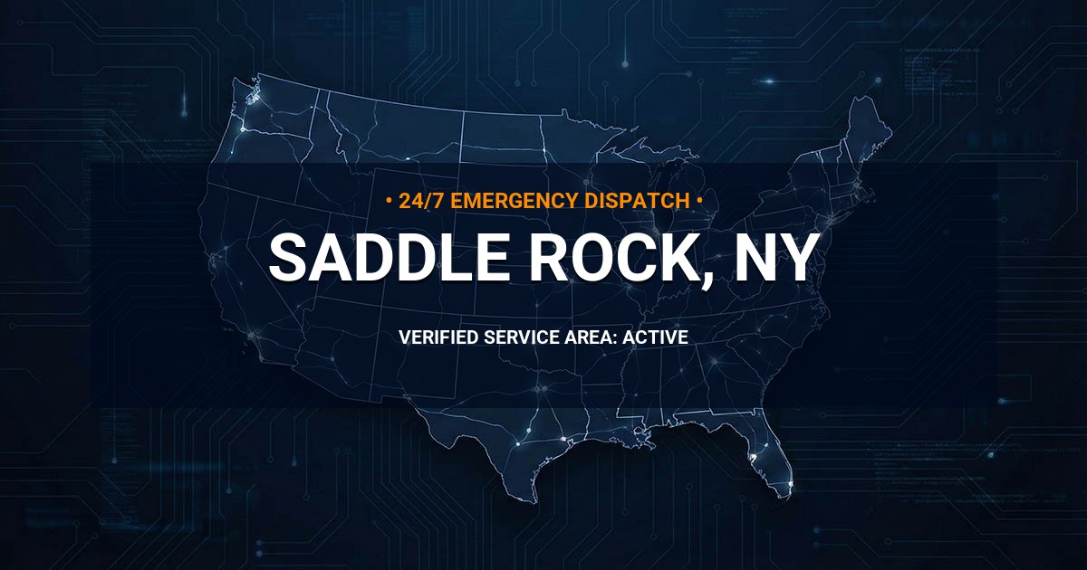 Emergency Plumbing Dispatch Map for Plumbing Services: Saddle Rock, NY