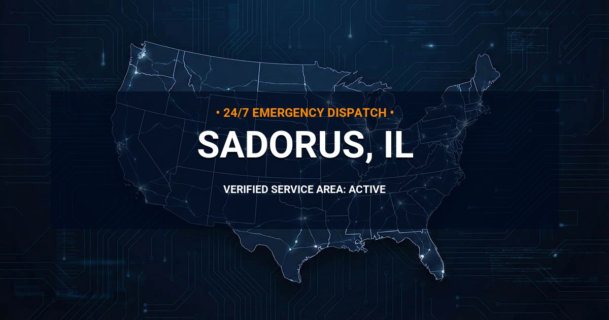 Emergency Plumbing Dispatch Map for Plumbing Services: Sadorus, IL