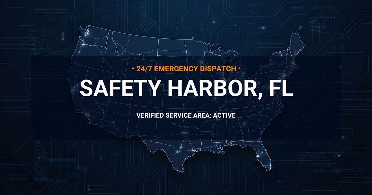 Emergency Plumbing Dispatch Map for Plumbing Services: Safety Harbor, FL