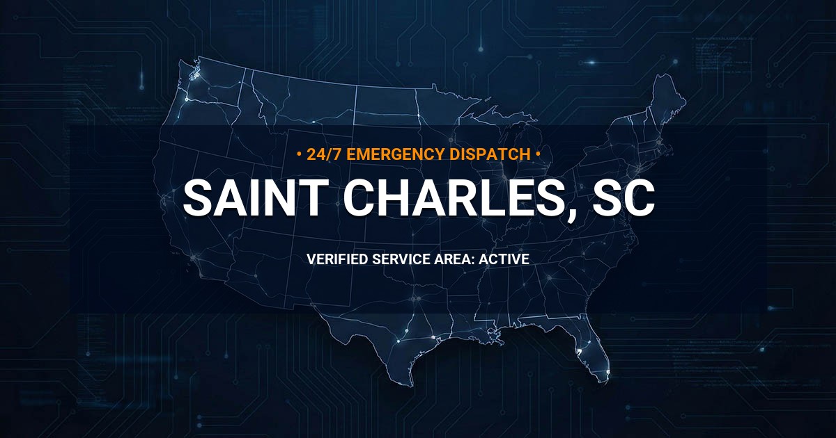 Emergency Plumbing Dispatch Map for Plumbing Services: Saint Charles, SC