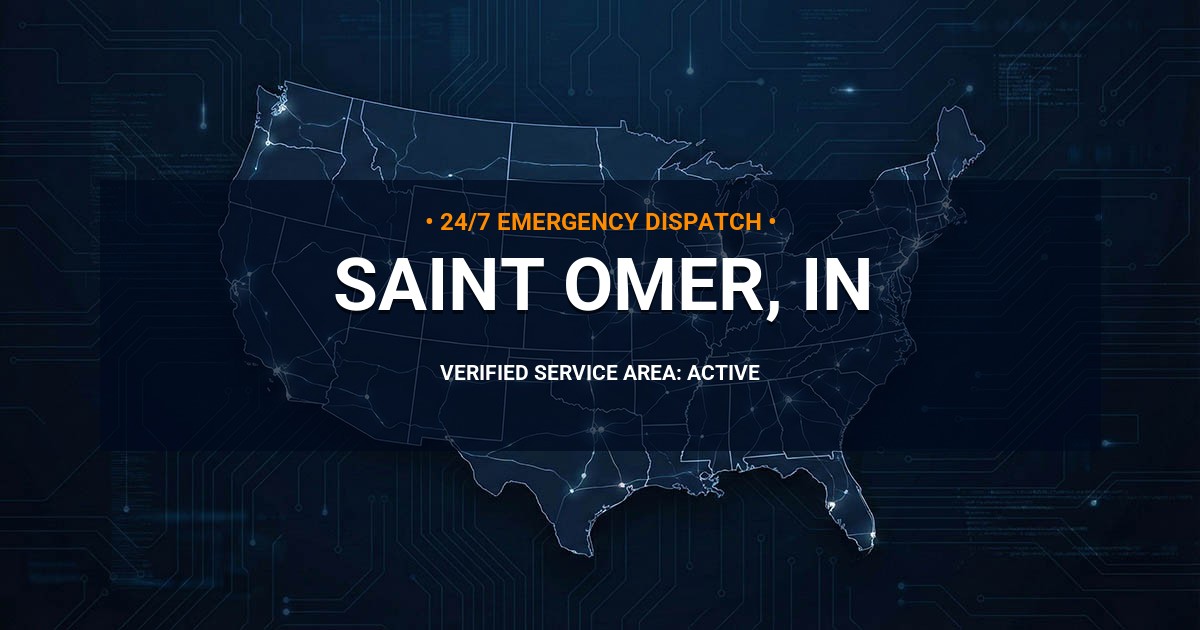 Emergency Plumbing Dispatch Map for Plumbing Services: Saint Omer, IN