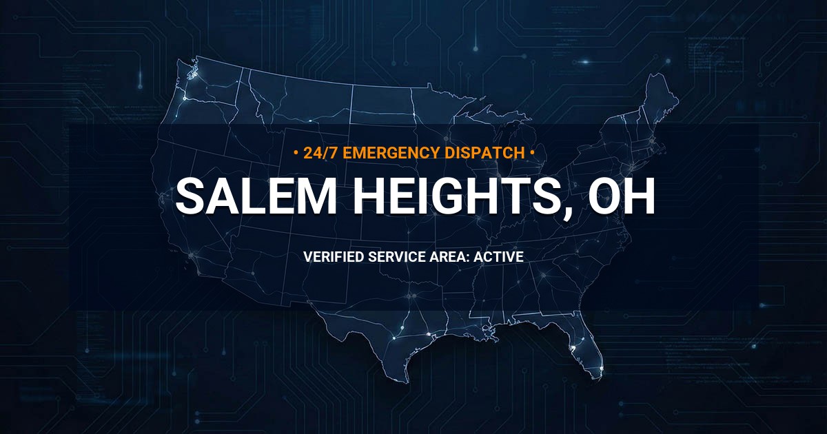 Emergency Plumbing Dispatch Map for Plumbing Services: Salem Heights, OH