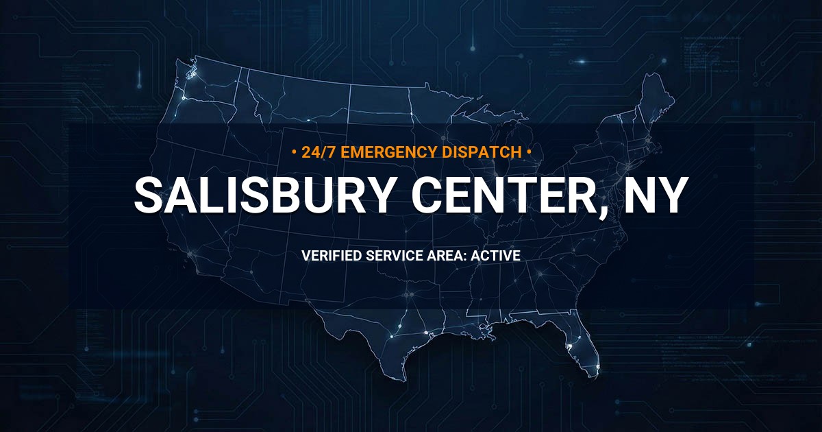 Emergency Plumbing Dispatch Map for Plumbing Services: Salisbury Center, NY