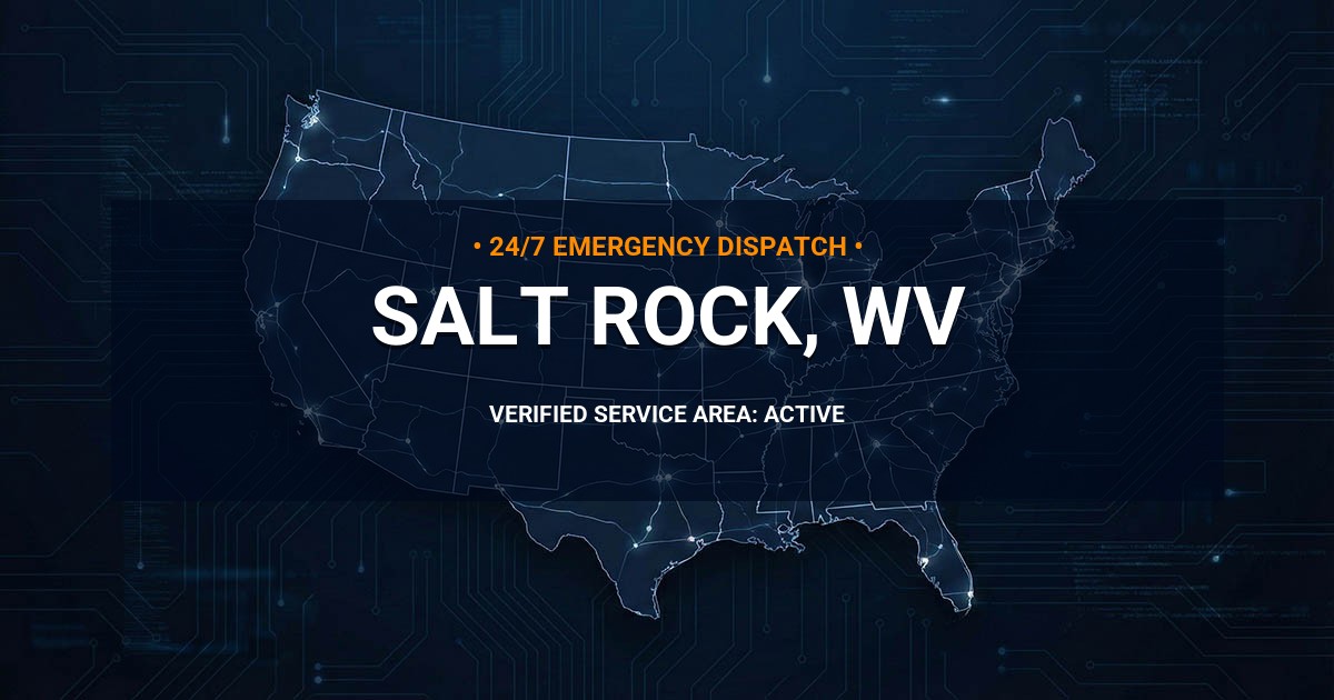 Emergency Plumbing Dispatch Map for Plumbing Services: Salt Rock, WV