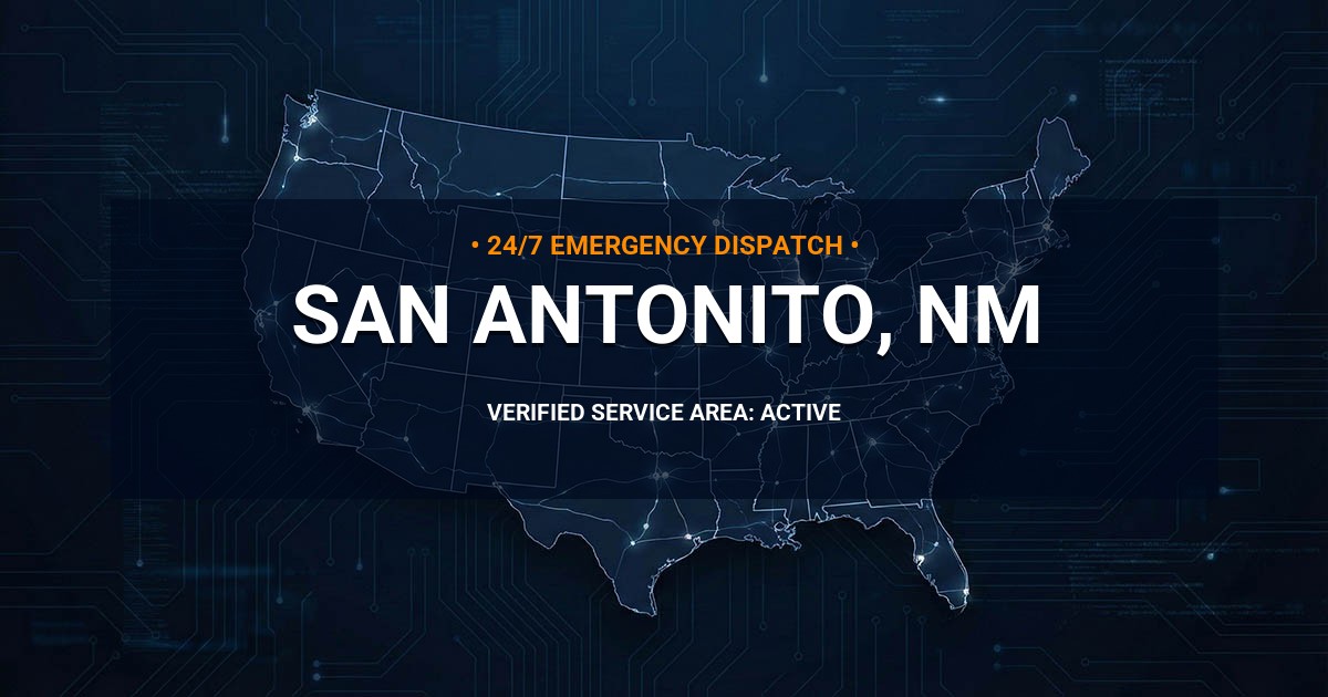 Emergency Plumbing Dispatch Map for Plumbing Services: San Antonito, NM