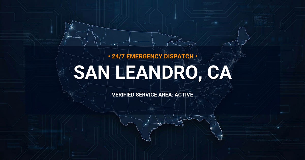 Emergency Plumbing Dispatch Map for Plumbing Services: San Leandro, CA