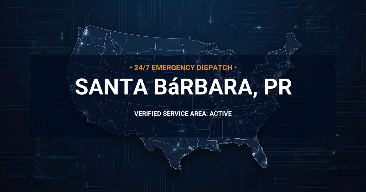 Emergency Plumbing Dispatch Map for Plumbing Services: Santa Bárbara, PR
