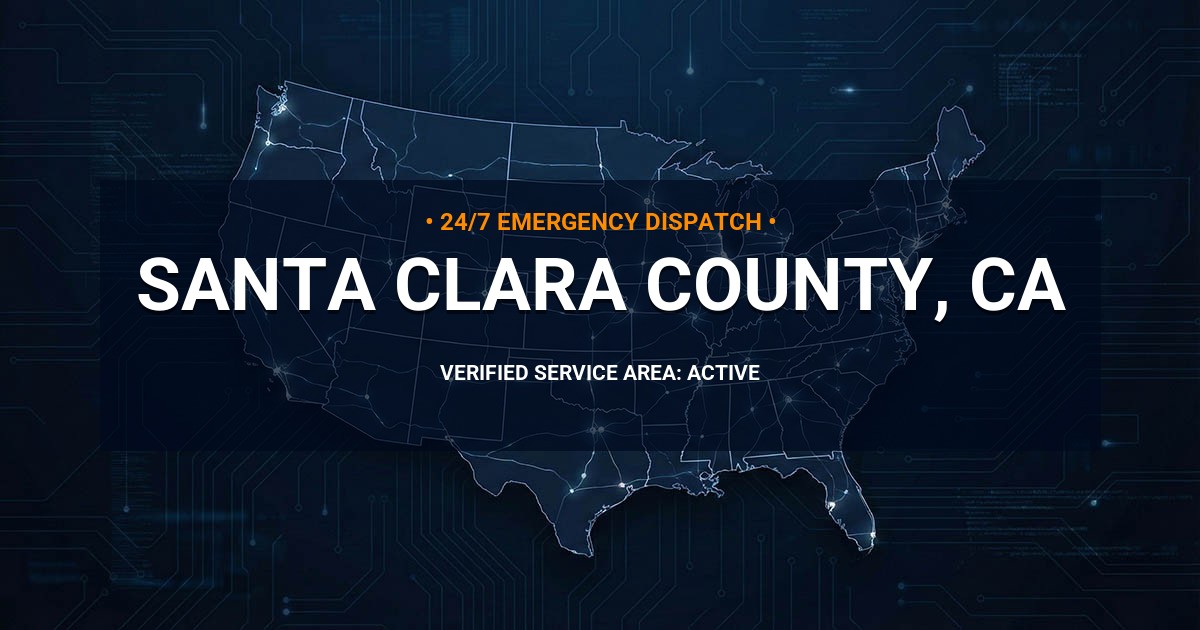 Emergency Plumbing Dispatch Map for Santa Clara County Plumbing Logistics