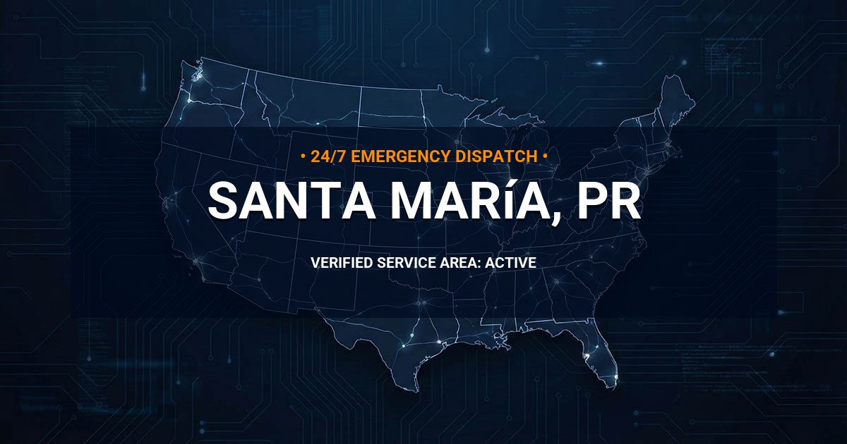 Emergency Plumbing Dispatch Map for Plumbing Services: Santa María, PR