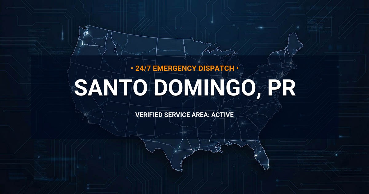 Emergency Plumbing Dispatch Map for Plumbing Services: Santo Domingo, PR
