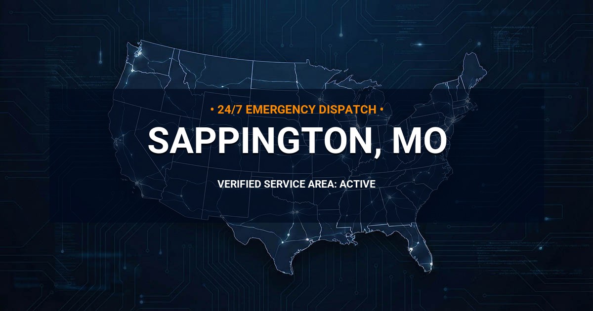 Emergency Plumbing Dispatch Map for Plumbing Services: Sappington, MO