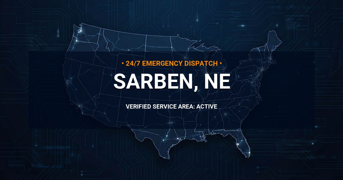 Emergency Plumbing Dispatch Map for Plumbing Services: Sarben, NE