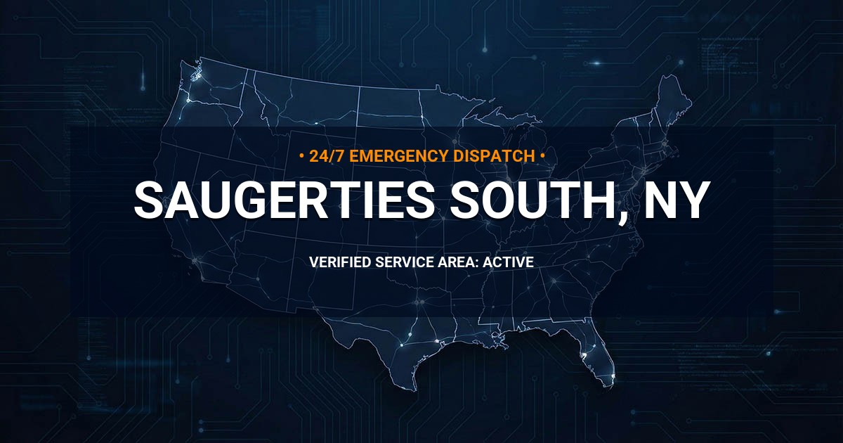 Emergency Plumbing Dispatch Map for Plumbing Services: Saugerties South, NY