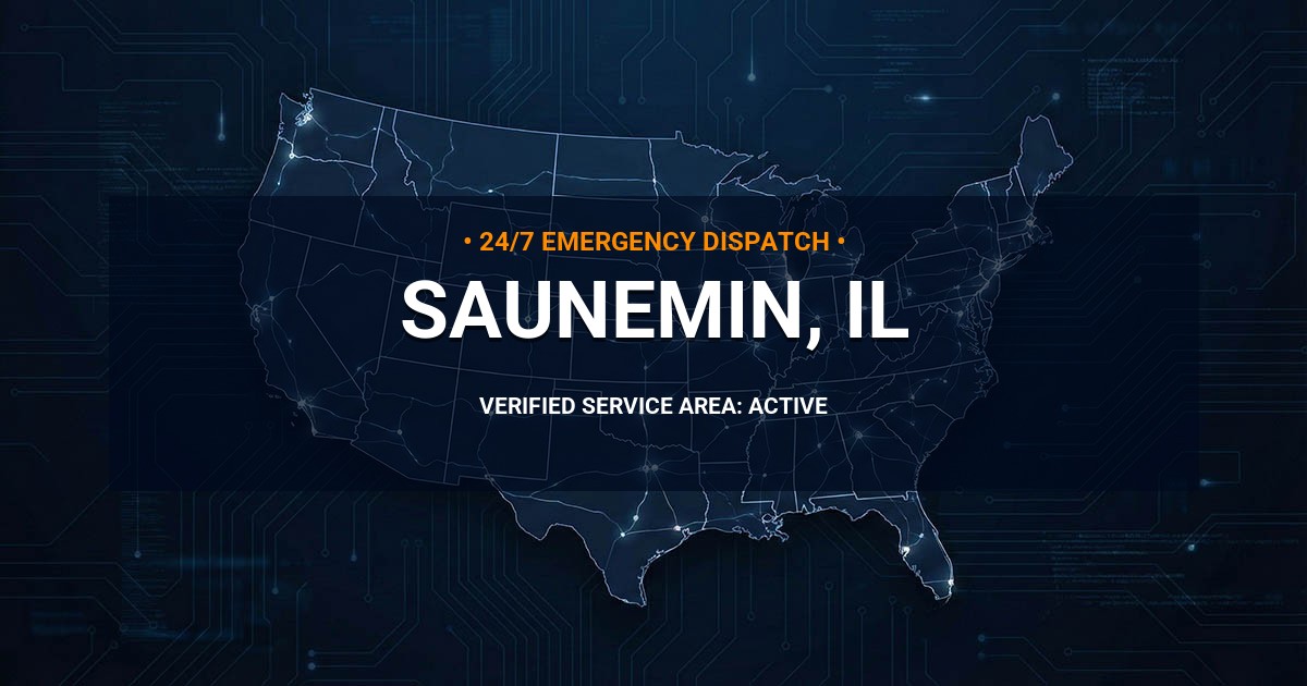 Emergency Plumbing Dispatch Map for Plumbing Services: Saunemin, IL